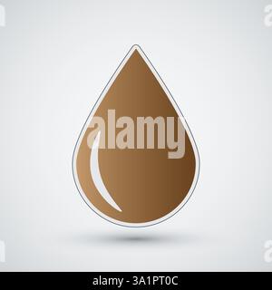 cocolate or coffee drop icon isolated drop icon isolated Stock Vector