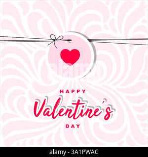 Loving Heart on a Valentine’s Garden of Love Stock Vector