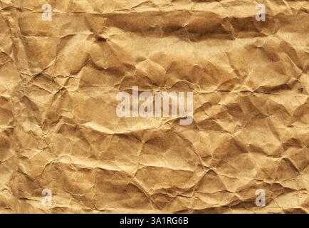 Seamless crumpled paper texture. Repeatable retro wrinkled paper texture. Old paper background. Recycled natural material. Endless texture can be used Stock Photo