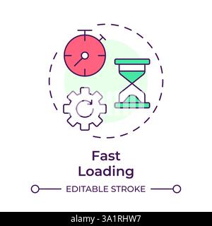 Fast loading multi color concept icon Stock Vector