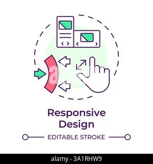 Responsive design multi color concept icon Stock Vector