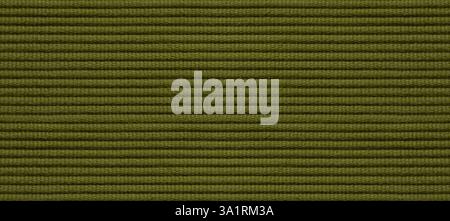 khaki green striped cotton fabric pattern Stock Photo