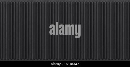 Black corugated stripped metal ridge background Stock Photo