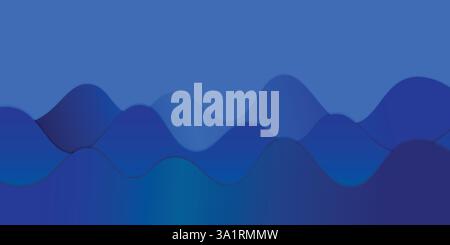 Abstract wave wallpaper for your design, vector art illustration Stock Vector