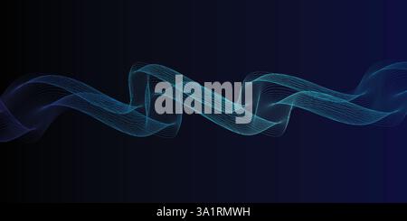 Abstract wave line art wallpaper, modern day technology wallpaper for your design, vector art illustration Stock Vector