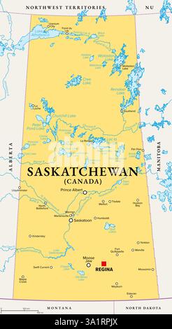 Alberta, province of Canada, political map with boundaries, cities ...