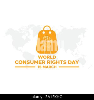 World Consumer Rights Day. March 15. Gradient background. Poster, banner, card, background. Eps 10.World Consumer Rights Day, Stock Vector