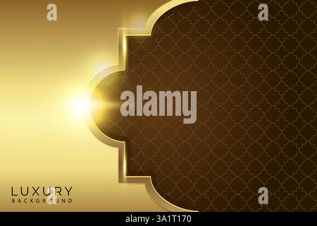 Golden luxury vintage style background Stock Vector