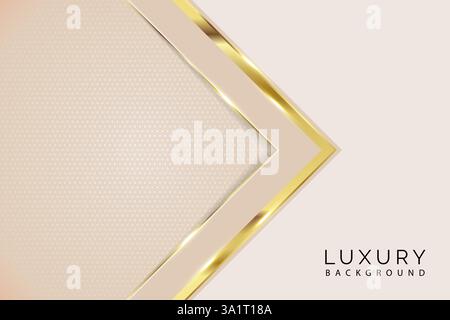 Luxurious golden arrow abstract background Stock Vector