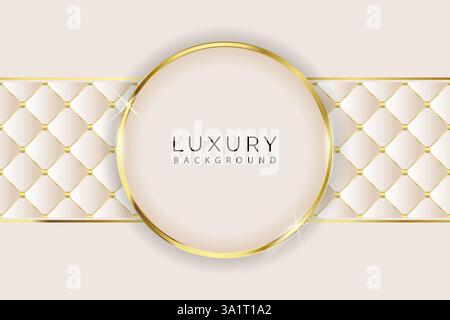 Light diamond shape luxury background golden circle Stock Vector