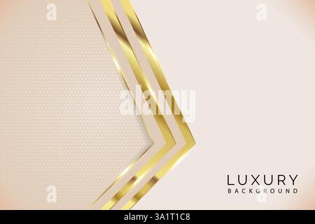 Luxury golden abstract light color background Stock Vector