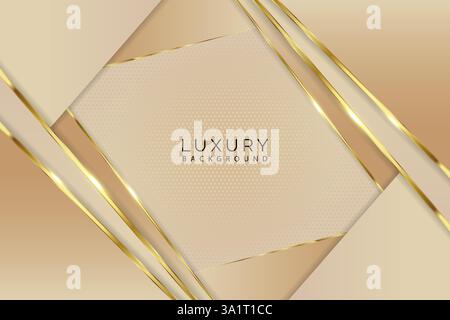 Modern luxury golden abstract light background Stock Vector