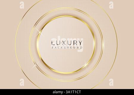 Luxurious abstract circle background Stock Vector