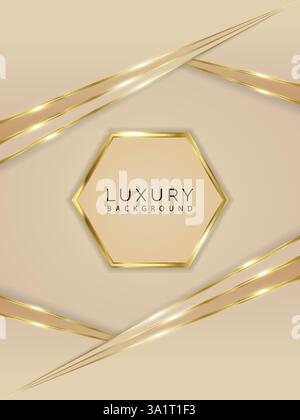 Modern luxury abstract background golden strips Stock Vector