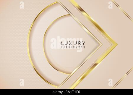 Luxury gold and light color abstract background Stock Vector