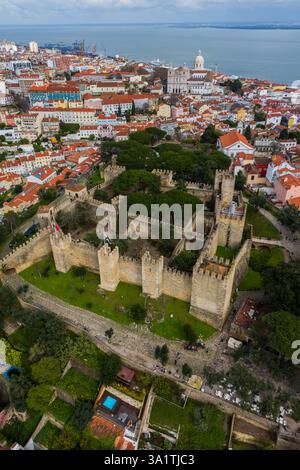 Aerial View Of Lisbon With Saint Georges Castle Castelo De Sao Jorge aerial-view-of-lisbon-with-saint-georges-castle-castelo-de-sao-jorge