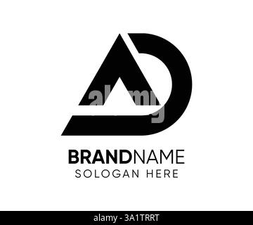Creative A D logo design a d logo template Stock Vector