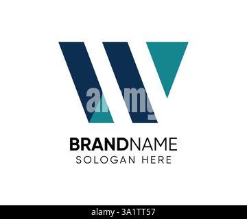 W P logo design w p minimalist logo design template Stock Vector
