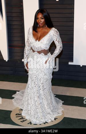 Tennis player Serena Williams attends the Vanity Fair Oscar Party at