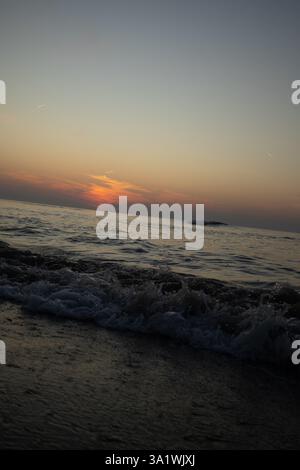 A beautiful sunset i captured in Scheveningen,Netherlands Stock Photo