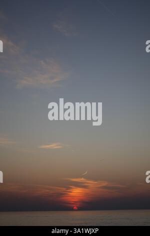 A beautiful sunset i captured in Scheveningen,Netherlands Stock Photo