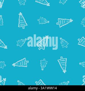 Seasonal christmas tree vector background. Decorative festive winter foliage for yuletide all over pattern.  Stock Vector