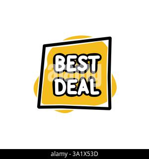 Best Deal. Badge, icon, logo vector design illustration on white background Stock Vector