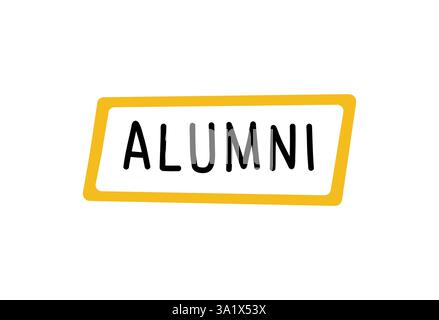 Alumni. Badge, icon, logo vector design illustration on white background Stock Vector