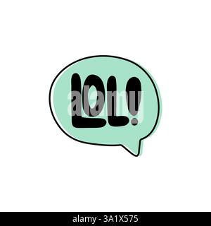 Lol. Badge, icon, logo vector design illustration on white background Stock Vector