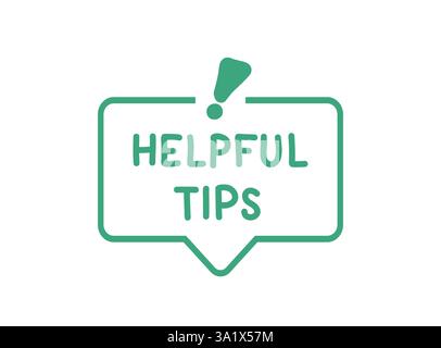 Helpful Tips. Badge, icon, logo vector design illustration on white background Stock Vector
