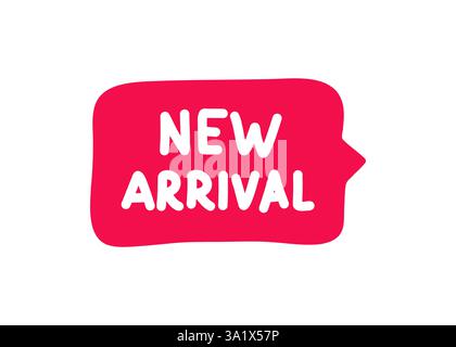 New Arrival. Badge, icon, logo vector design illustration on white background Stock Vector