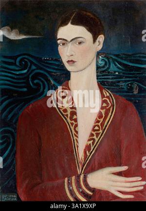 Frida Kahlo - Self-portrait wearing a velvet dress - 1926 Stock Photo