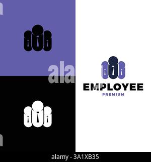 employee icon vector logo template illustration design Stock Vector