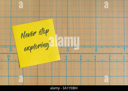 Colorful paper note with sticky tape with motivational phrases, Perfect for goal setting, planning and self-motivation. Stock Photo