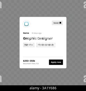 We are Hiring Style Design - UI UX Style Hiring Card Design Stock Vector