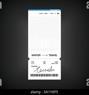 Airline ticket Layout Design - Ticket Design Stock Vector