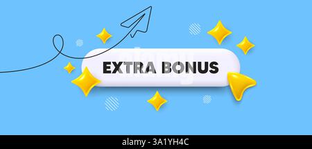 Extra bonus offer symbol. Special gift promo sign. Search bar template. Vector Stock Vector