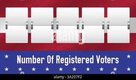 Vote counter in the form of an airport scoreboard, flip-flop analog ...