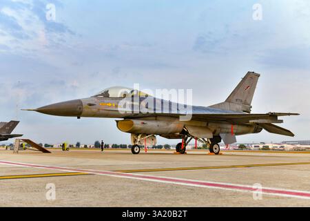 RTAF Lockheed Martin f 16 Fighting Falcon on tarmac at Royal Thai Air Force 88th Anniversary Air Show , Bangkok Thailand Stock Photo