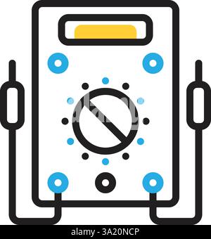Icon for voltmeter,ammeter Stock Vector