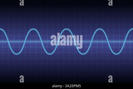 Seamless Vector Waveform Background Illustration With Text Space. Horizontally Repeatable. Stock Vector