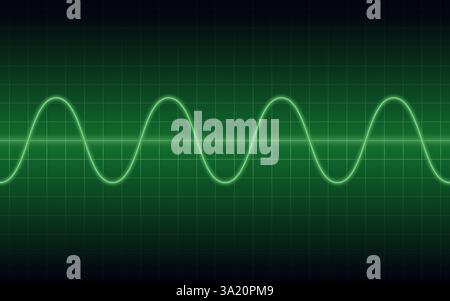 Seamless Vector Waveform Background Illustration With Text Space. Horizontally Repeatable. Stock Vector