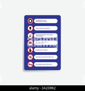 Pool Rule banner design vector template Stock Vector