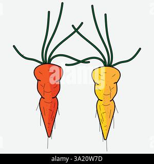 vector illustration of a carrot Stock Vector