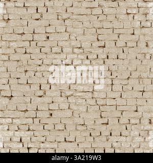 Old beige brick wall forming a seamless texture background Stock Photo