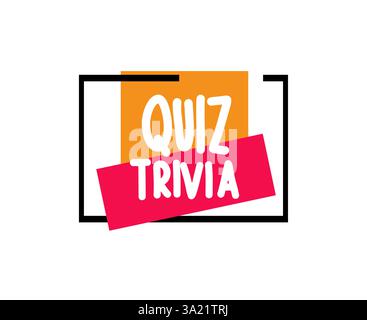 Quiz Trivia. Badge, icon, logo vector design illustration on white background Stock Vector