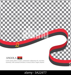 Angola national flag ribbon stock vector Stock Vector