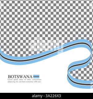 Botswana national flag ribbon stock vector Stock Vector