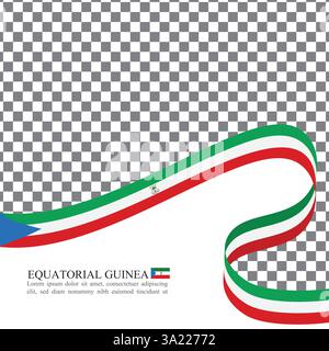 Equatorial guinea national flag ribbon stock vector Stock Vector