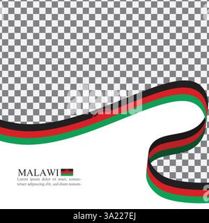 Malawi national flag ribbon stock vector Stock Vector
